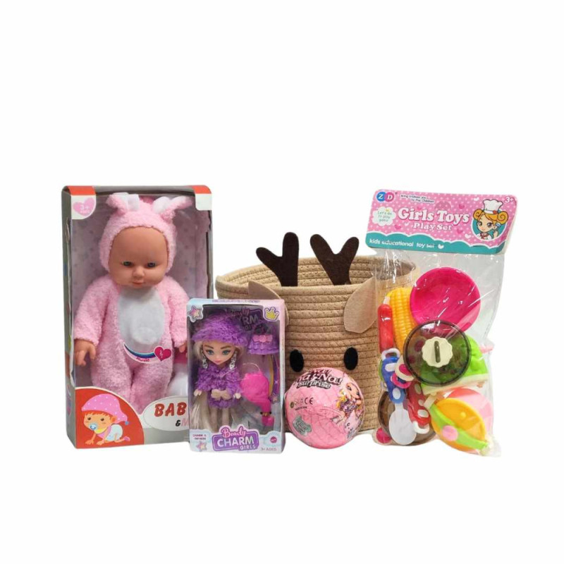 Коледна кошница за момиче с кукли