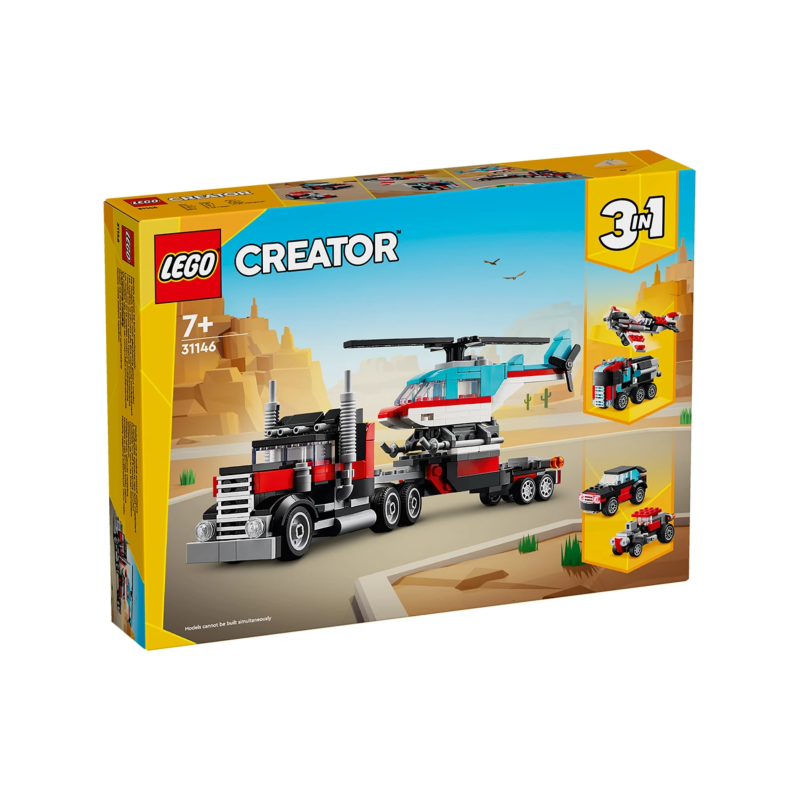 LEGO Creator Камион с платформа и хеликоптер 31146