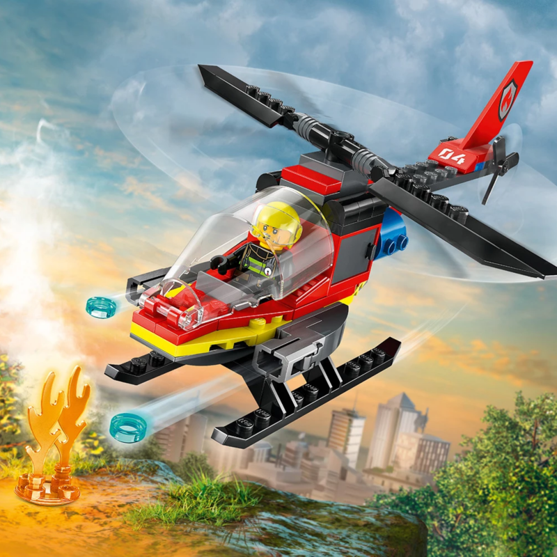 LEGO City Fire Спасителен пожарникарски хеликоптер 60411