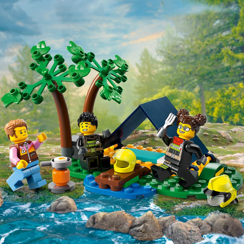 LEGO City Fire Пожарникарски камион 4x4 със спасителна лодка 60412