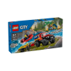 LEGO City Fire Пожарникарски камион 4x4 със спасителна лодка 60412