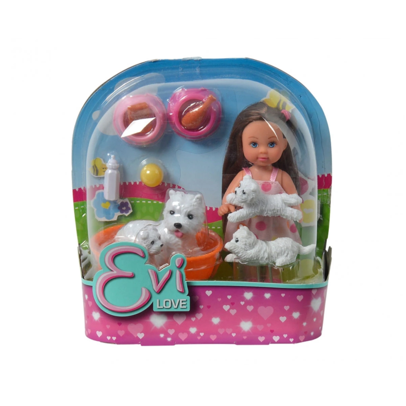 Кукла Еви Лав - Приятел на животните с кученца