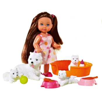 Кукла Еви Лав - Приятел на животните с кученца