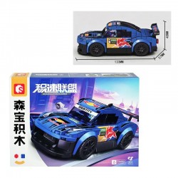 Конструктор - Синя спортна кола