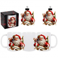 Коледна керамична чаша Весели Празници с Дядо Коледа