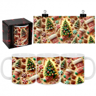 Коледна чаша - Весели Празници с коледна декорация