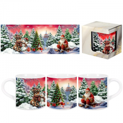 Коледна чаша в подаръчна кутия - Коледна приказка в гората Коледна чаша в подаръчна кутия - Коледна приказка в гората