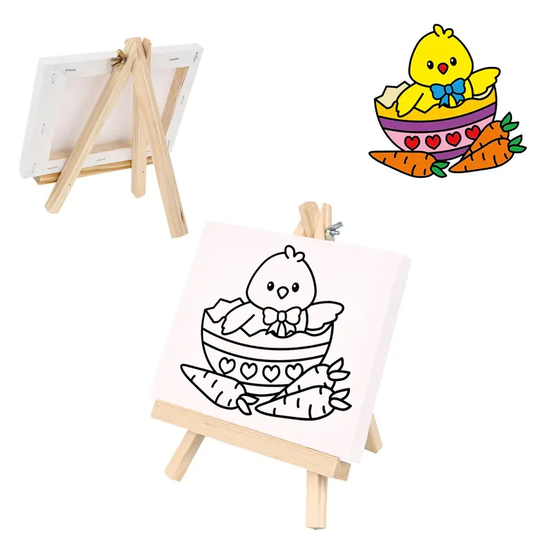 Мини великденско пано за оцветяване с пиленце