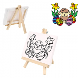 Мини великденско пано за оцветяване с агънце