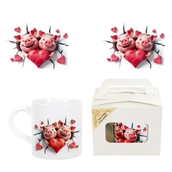 Чаша - Обичам те с прасенца