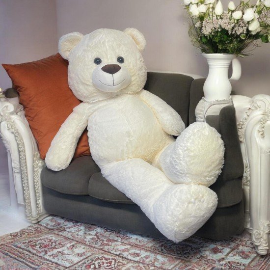 Плюшено мече с дълги крака Катя, екрю, 150 см