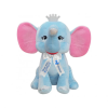 Плюшен слон с надписана панделка, син, 35 см