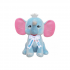 Плюшен слон с надписана панделка, син, 28 см