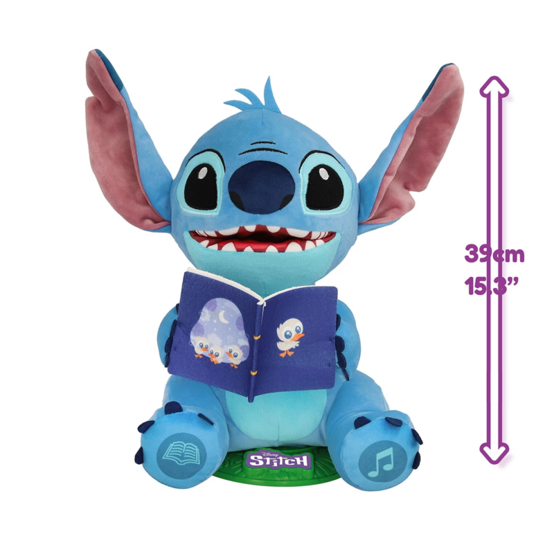 Интерактивна играчка Стич - Разказвач на приказки, Лило и Стич, 39 см