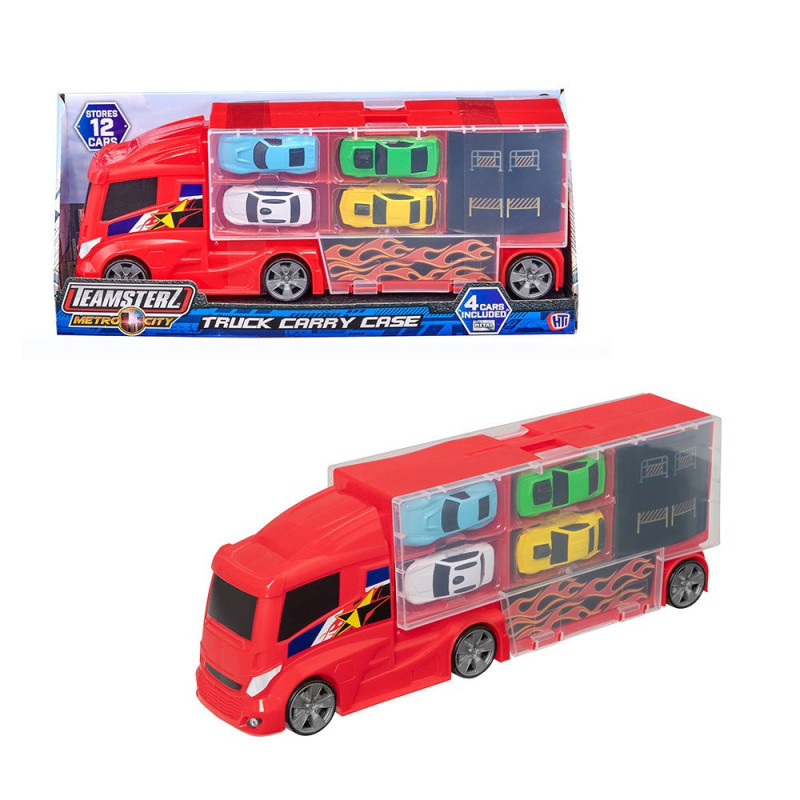 Камион-автовоз с 4 колички Teamsterz HTI 