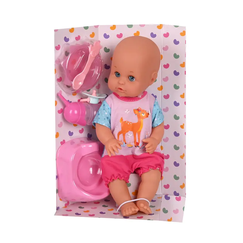 Пишкащо бебе с гърне и аксесоари, 32 см