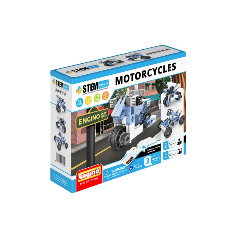Детски конструктор Енджино СТЕМ - Герой мотоциклети
