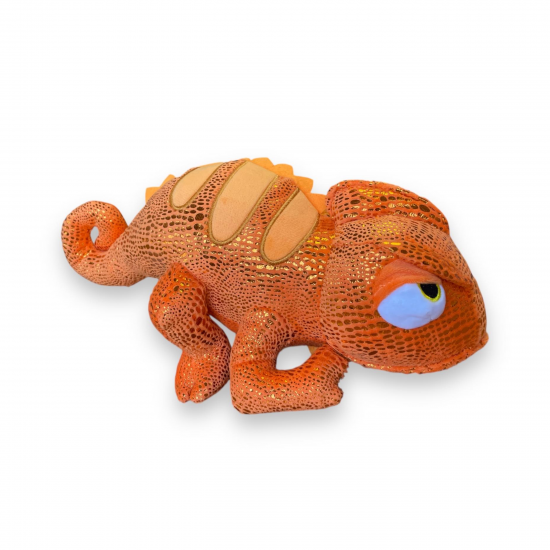Плюшен хамелеон Зико, оранжев, 35 см
