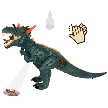 Динозавър с проектор в зелено