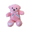 Плюшено мече Рози с надписана панделка, розово, 25 см