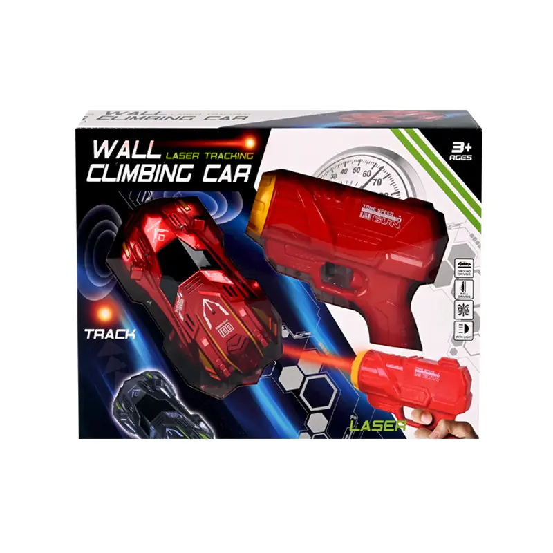 Антигравитационна кола с насочващ инфраред пистолет в червено