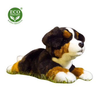 Плюшено куче Бернски зененхунд, лежащо, 30 см