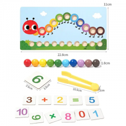 Образователна игра от дърво - Гъсеница 