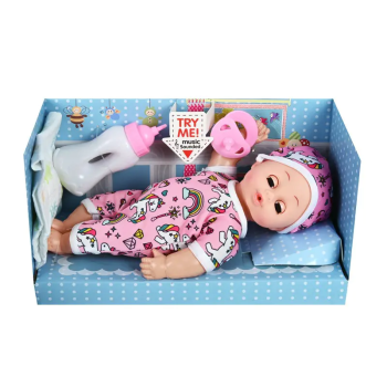 Пишкащо бебе с памперс и шише