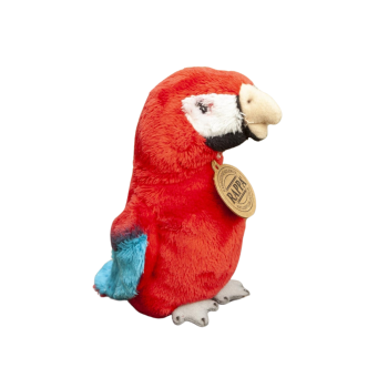 Плюшена играчка Папагал, Червена Ара, 15 см.