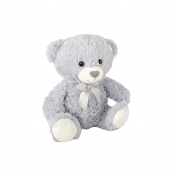 Плюшена играчка Мече, сиво, 30 см