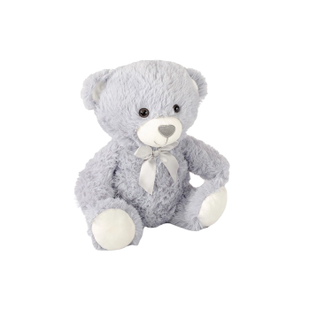 Плюшена играчка Мече, сиво, 30 см