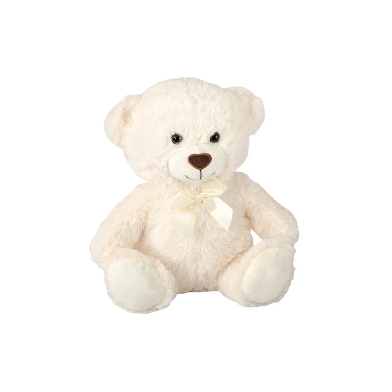 Плюшена играчка Мече, бяло, 30 см