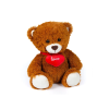 Плюшено мече със сърце, светло кафяво, 30 см