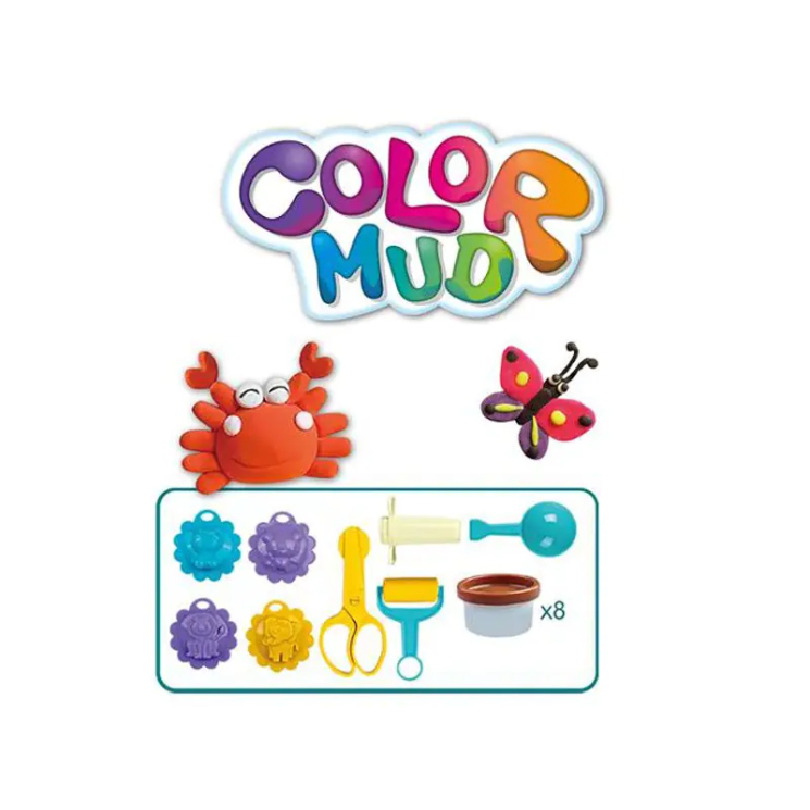 Моделин с аксесоари, 8 цвята 