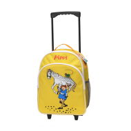 Детска раница на колела Пипи Дългото чорапче и любимия кон, жълта