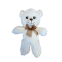 Плюшено мече Бела с кафява панделка, екрю, 25 см