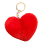 Плюшен ключодържател сърце, червен, 10 см