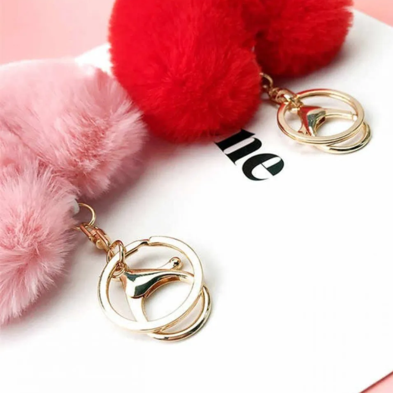 Плюшен ключодържател сърце, червен, 10 см