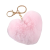 Плюшен ключодържател сърце, розов, 10 см