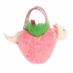 Плюшена чантичка с аксолотъл Aurora, цветна, 20 см