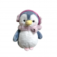 Плюшен ключодържател пингвин, син, 11 см