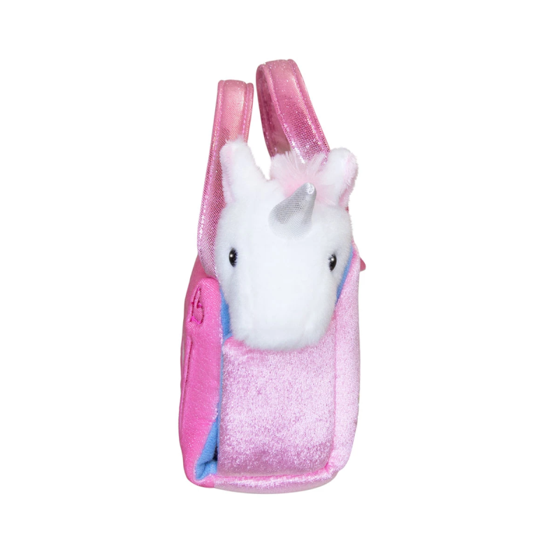 Плюшена чантичка с еднорог Aurora, розова, 20 см