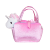 Плюшена чантичка с еднорог Aurora, розова, 20 см