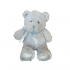 Плюшено мече с бродирани очи, светло синьо, 28 см