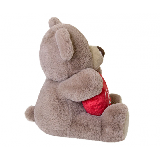 Плюшено мече със сърце Aurora, кафяво, 32 см