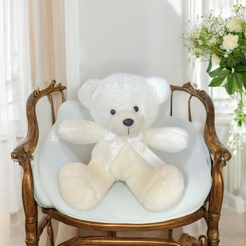 Плюшено мече, екрю, 22 см