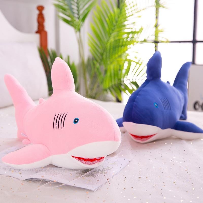 Плюшена акула, розова, 40 см