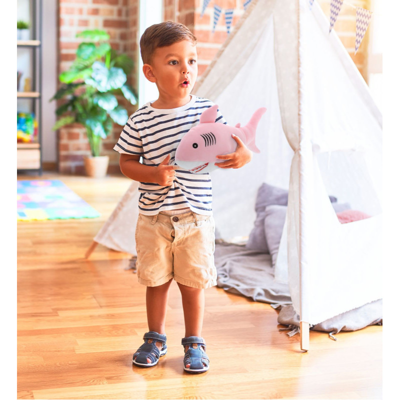 Плюшена акула, розова, 40 см