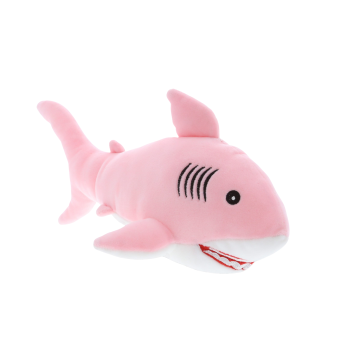 Плюшена акула, розова, 40 см
