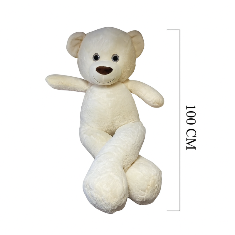 Плюшено мече с дълги крака Силвия, екрю, 100 см